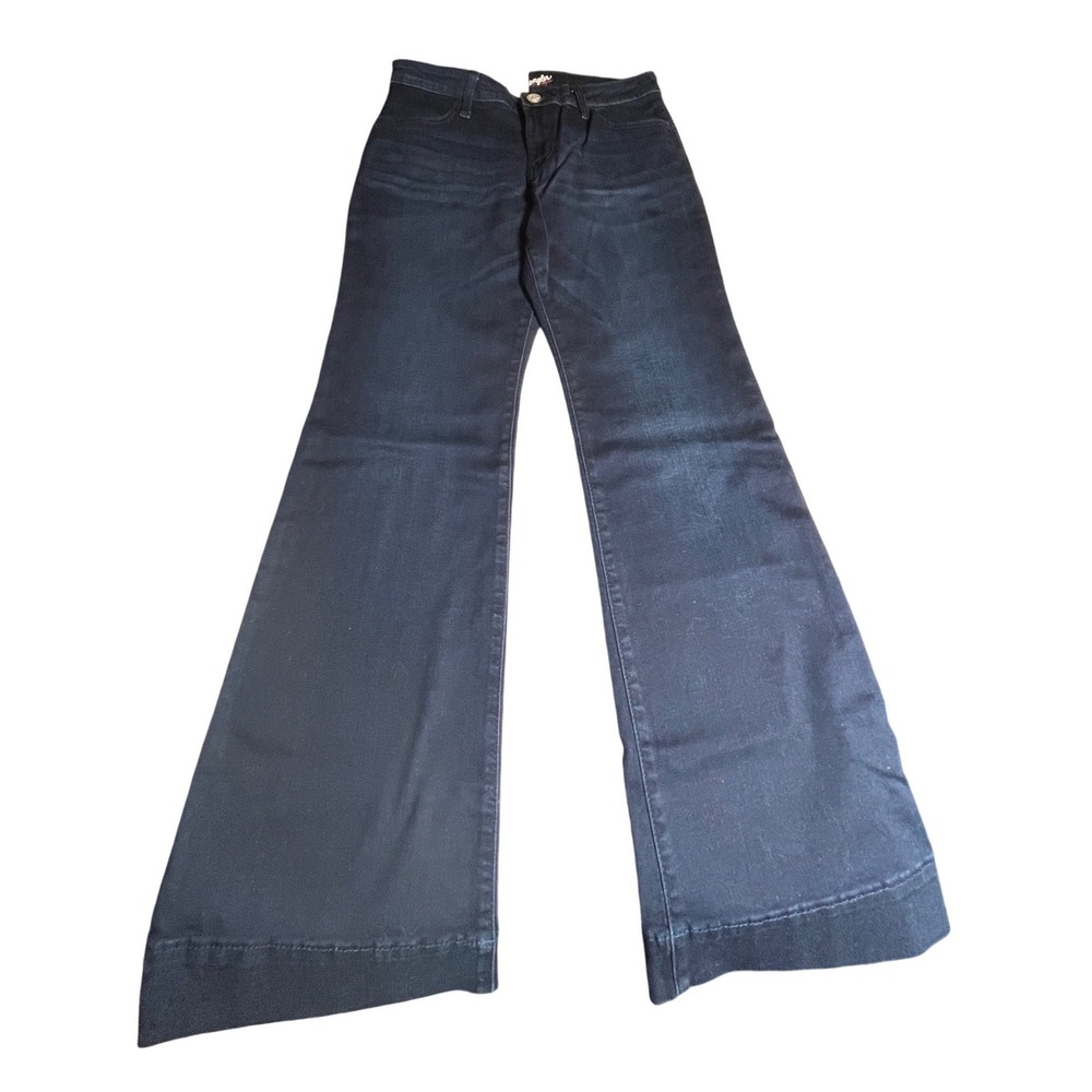 NWT Wrangler Retro Mae Mid Rise Flare Jeans Blue Stretch Denim‎ 9/10x30